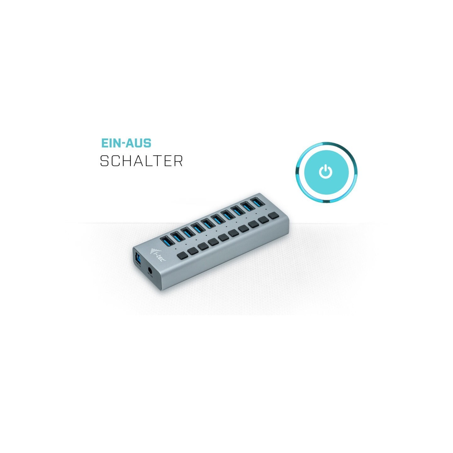 D I-TEC USB 3.0 HUB 10 PORT - USB-A Hub, 10-Port, 48W Power Supply — Buy in Cyprus with Fast Delivery