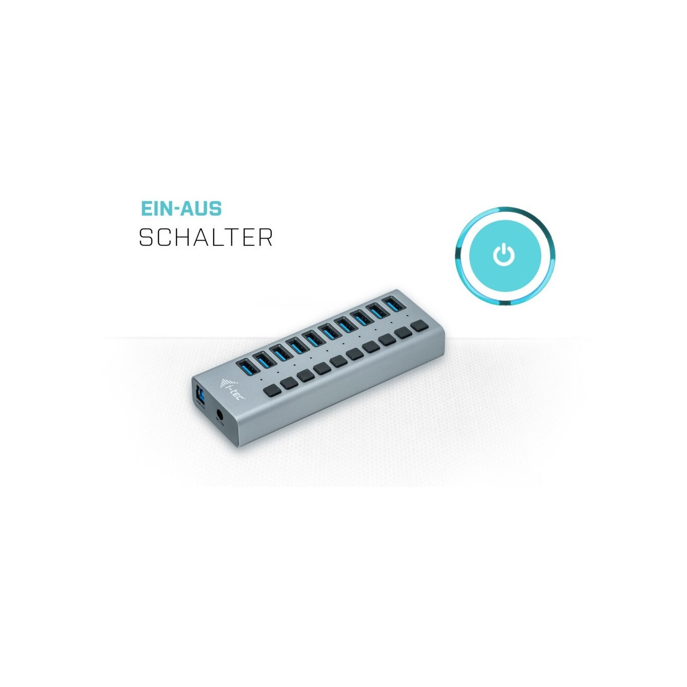 I-Tec U3CHARGEHUB10 USB 3.0 10-Port Hub + 48W Adapter — Armenius Store Cyprus