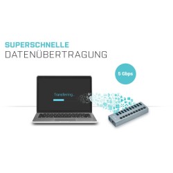 D I-TEC USB 3.0 HUB 10 PORT - USB-A Hub, 10-Port, 48W Power Supply — Buy in Cyprus with Fast Delivery