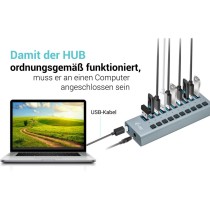 I-Tec U3CHARGEHUB10 USB 3.0 10-Port Hub + 48W Adapter — Armenius Store Cyprus