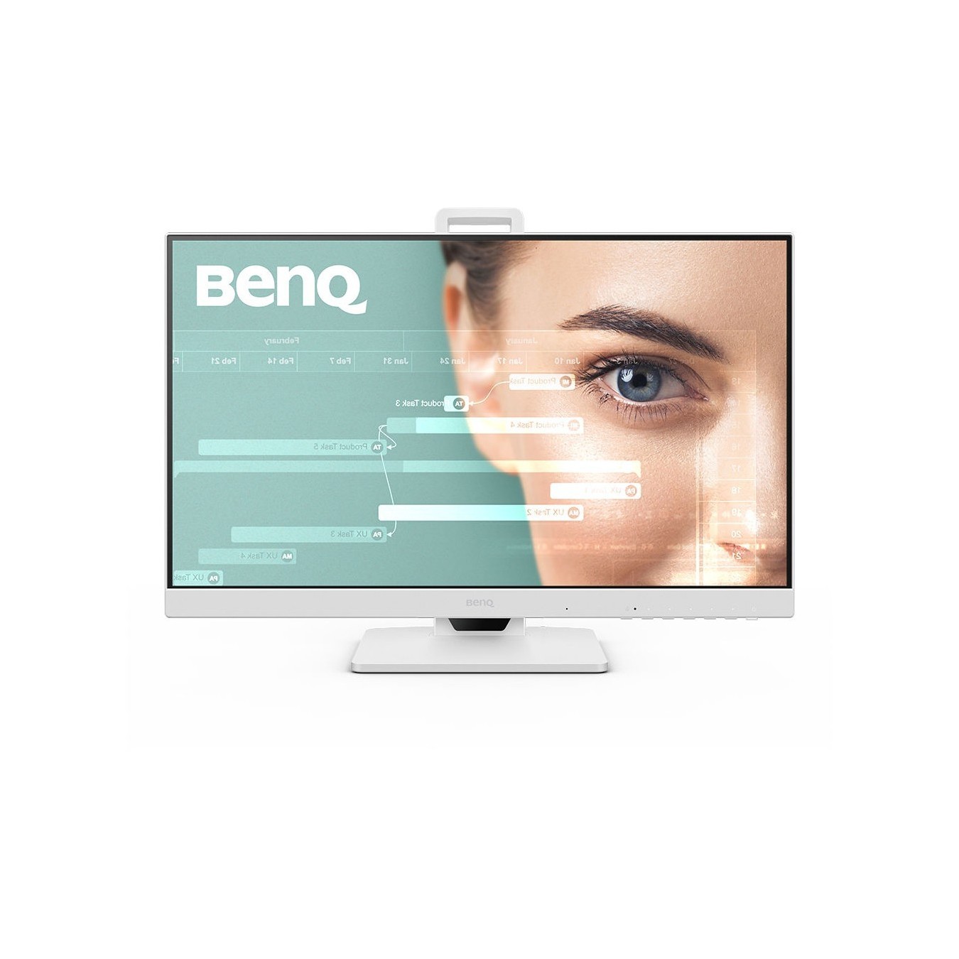 BenQ GW2486TC Monitor - GW2486TC - 23.8in FHD, USB-C/DP/HDMI, White with Lift Pivot Stand — Buy in Cyprus with Fast Delivery