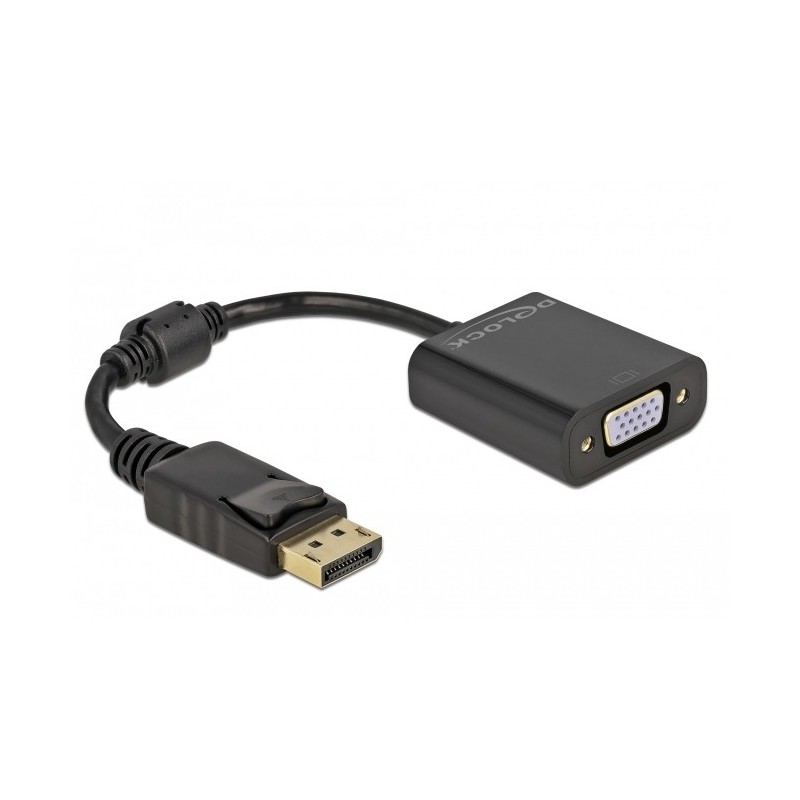Buy DELOCK DisplayPort 1.2 to VGA Passive Adapter - black in Cyprus, Nicosia, Limassol, Larnaka, Pafos