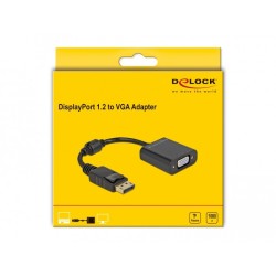 Buy DELOCK DisplayPort 1.2 to VGA Passive Adapter - black in Cyprus, Nicosia, Limassol, Larnaka, Pafos