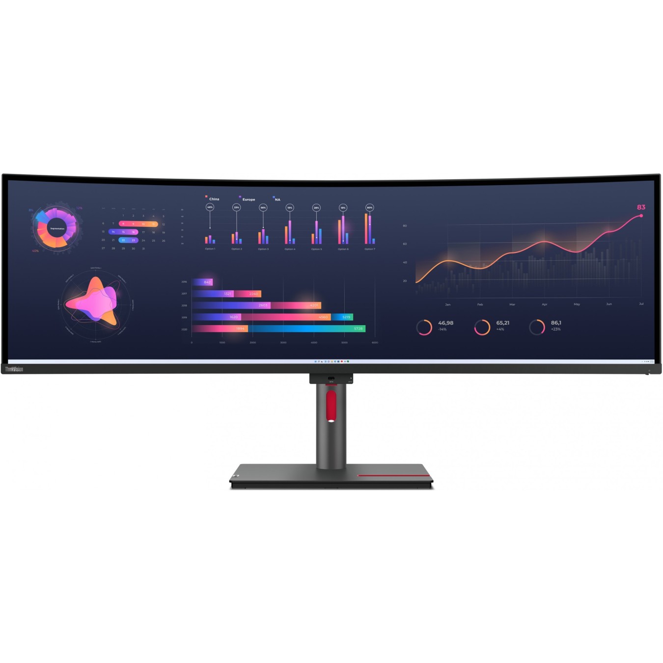 Lenovo ThinkVision P49w-30 - 49-inch DQHD UltraWide Monitor with HDMI, DP, USB-C — Buy in Cyprus with Fast Delivery