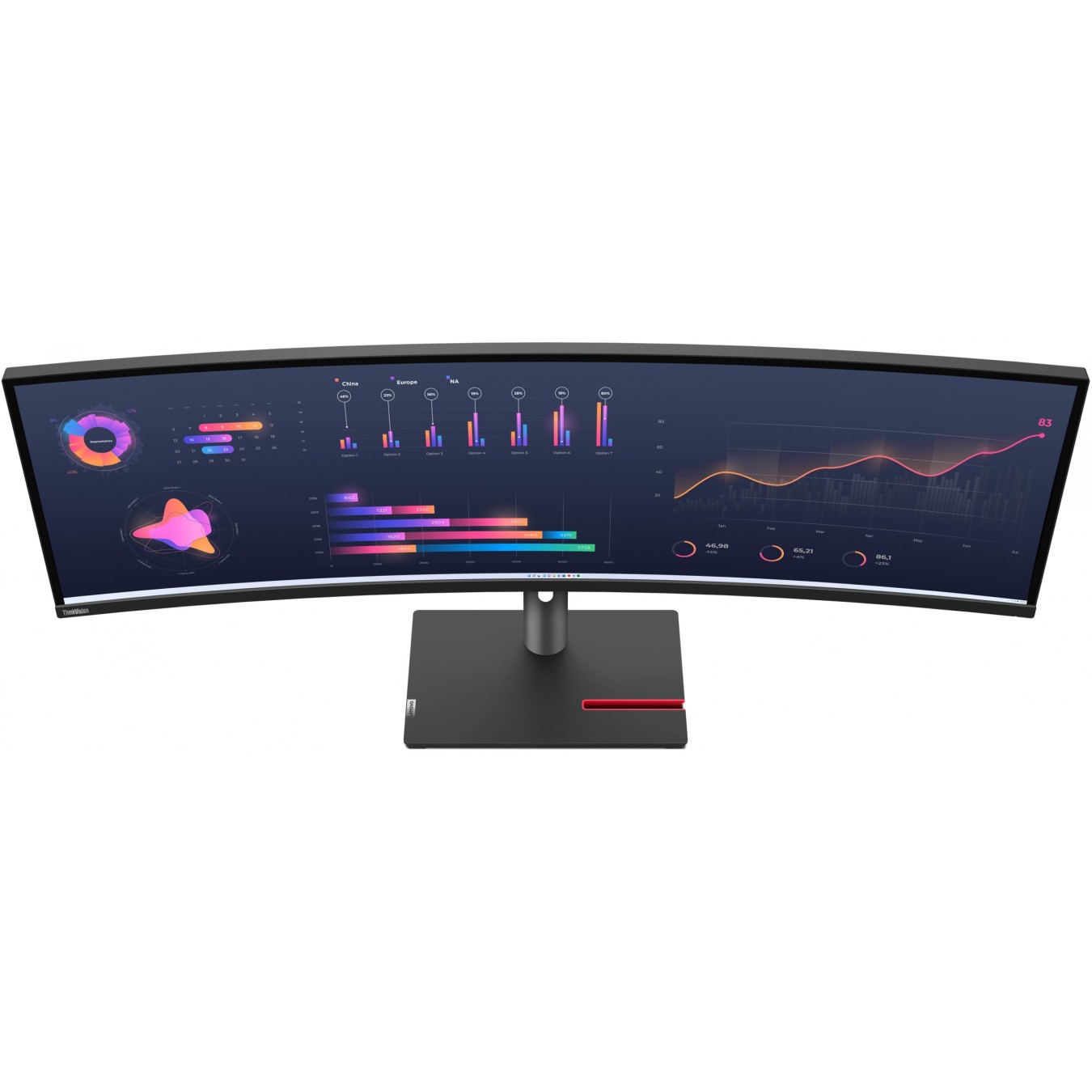 Lenovo ThinkVision P49w-30 - 49-inch DQHD UltraWide Monitor with HDMI, DP, USB-C — Buy in Cyprus with Fast Delivery