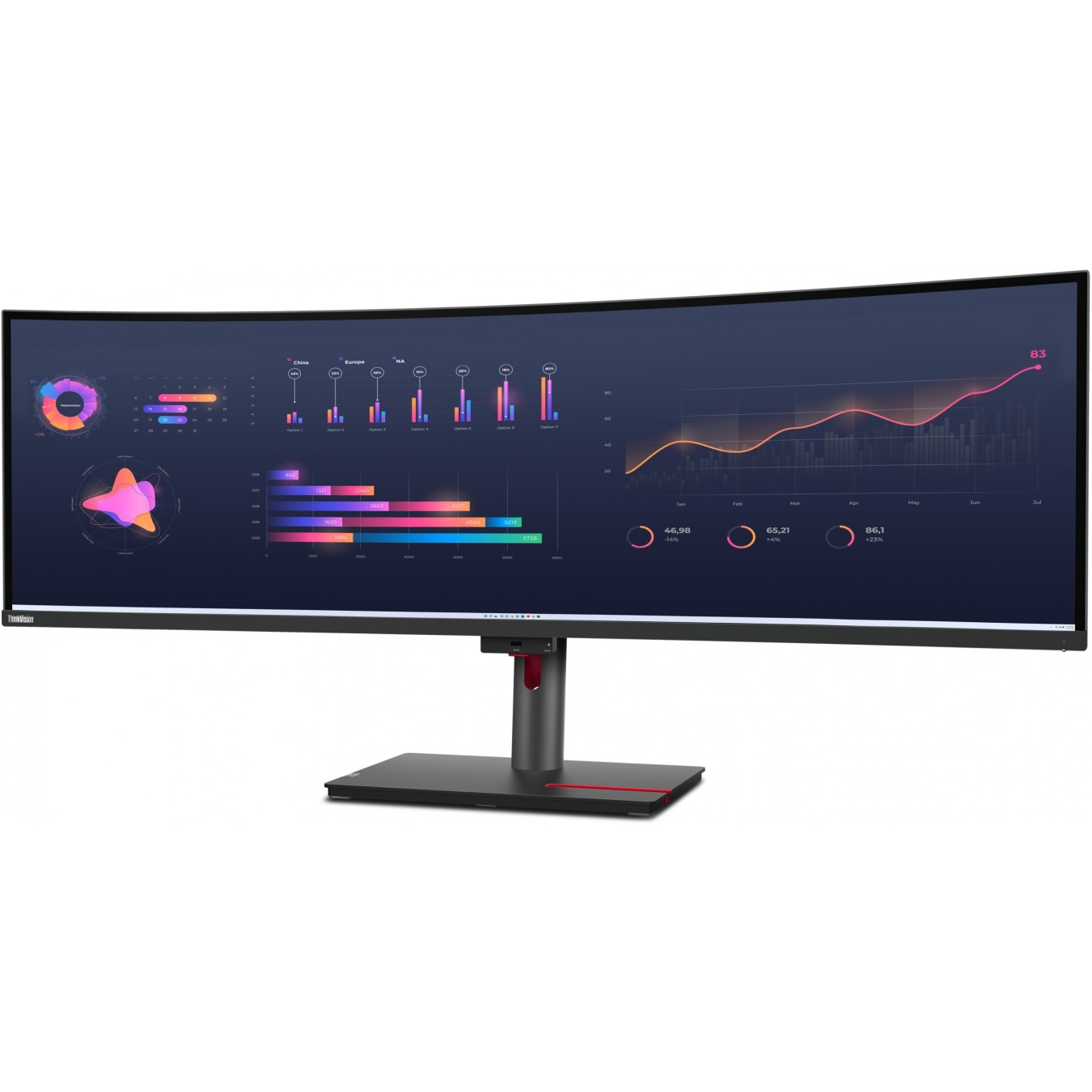 Lenovo ThinkVision P49w-30 - 49-inch DQHD UltraWide Monitor with HDMI, DP, USB-C — Buy in Cyprus with Fast Delivery