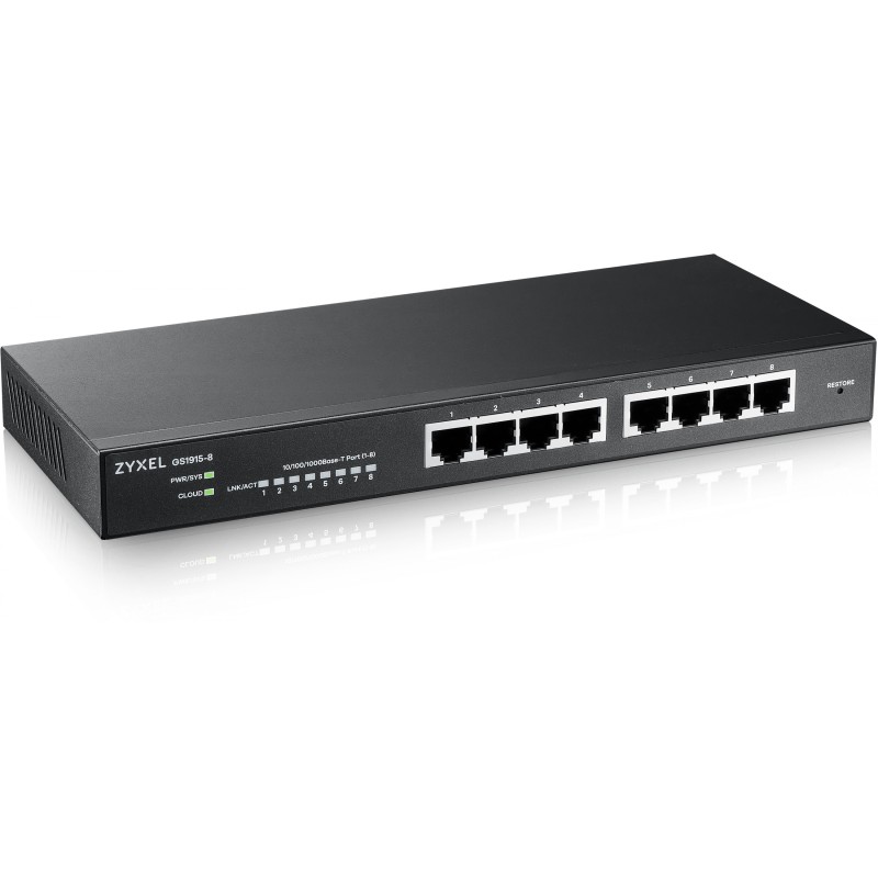 Buy 8P Zyxel GS1915-8 M - GS1915-8 M - 8-Port Gigabit Web-managed Switch in Cyprus, Nicosia, Limassol, Larnaka, Pafos