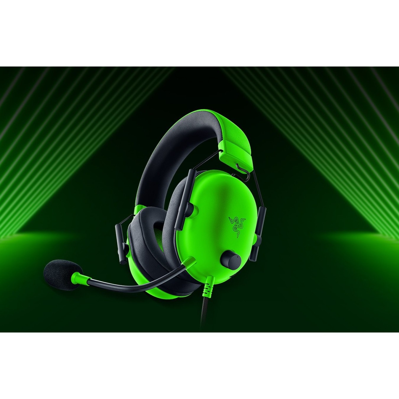Razer Blackshark V2 X - Green - Over-ear Closed, Wired, 3.5mm Analog, Stereo, Headset Mic — Buy in Cyprus with Fast Delivery