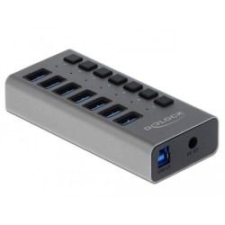 Buy DELOCK External SuperSpeed USB Hub with 7 Ports and Power Switch in Cyprus, Nicosia, Limassol, Larnaka, Pafos