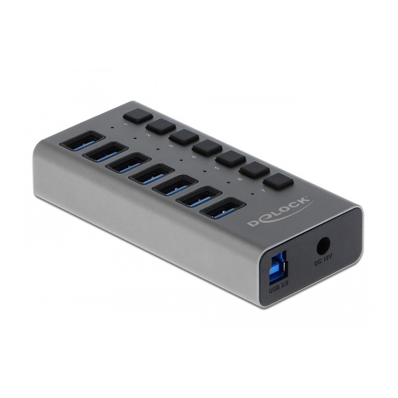 Buy DELOCK External SuperSpeed USB Hub with 7 Ports and Power Switch in Cyprus, Nicosia, Limassol, Larnaka, Pafos