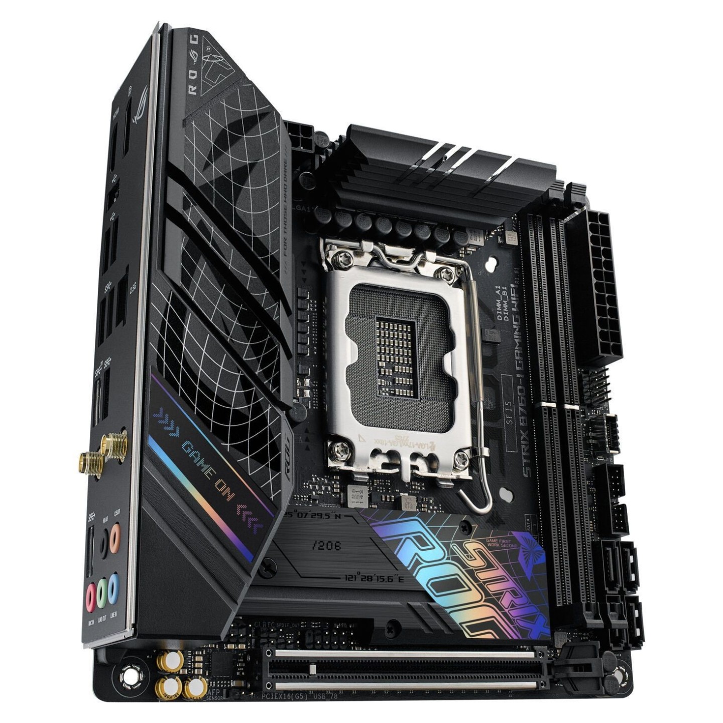 ASUS ROG Strix B760-I Gaming WiFi - Mini-ITX LGA1700 DDR5 (up to 96GB), 2x M.2, PCIe 5.0, 2.5Gb LAN, Wi-Fi 6E (Black)