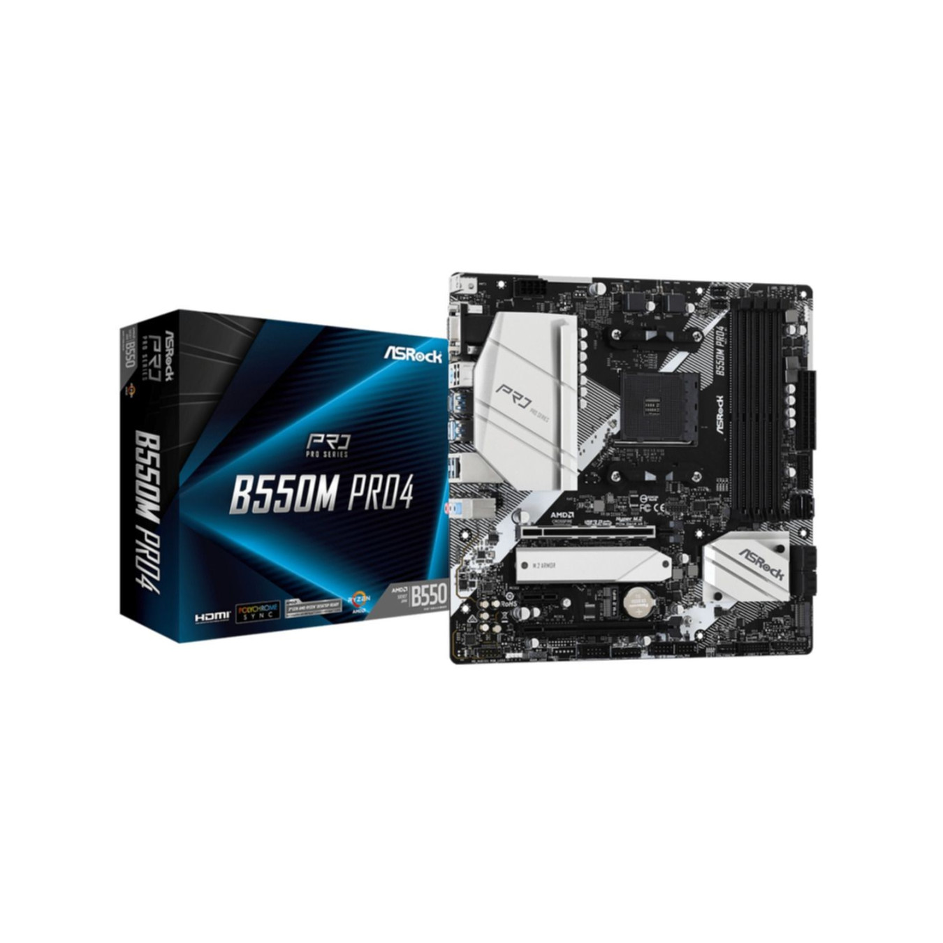 ASRock B550M Pro4 - B550M PRO4 - Micro-ATX AM4 Motherboard, B550 Chipset, Up to 128GB DDR4 — Buy in Cyprus with Fast Delivery