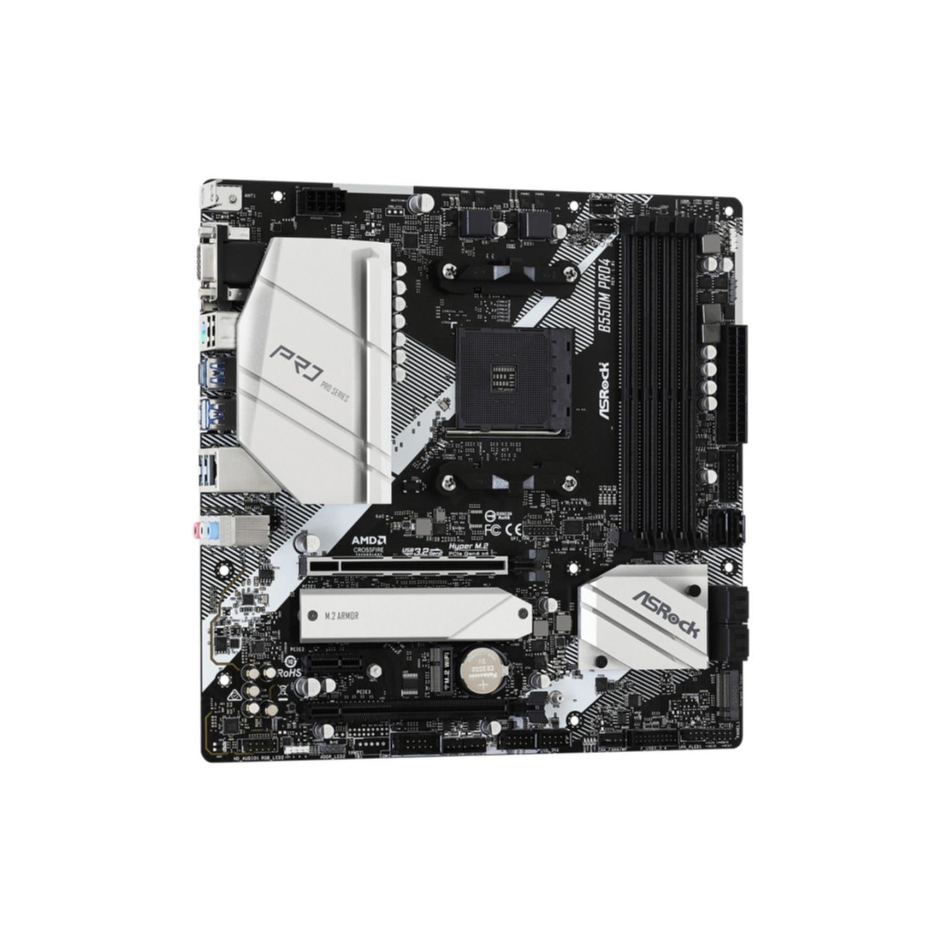 ASRock B550M Pro4 - B550M PRO4 - Micro-ATX AM4 Motherboard, B550 Chipset, Up to 128GB DDR4 — Buy in Cyprus with Fast Delivery