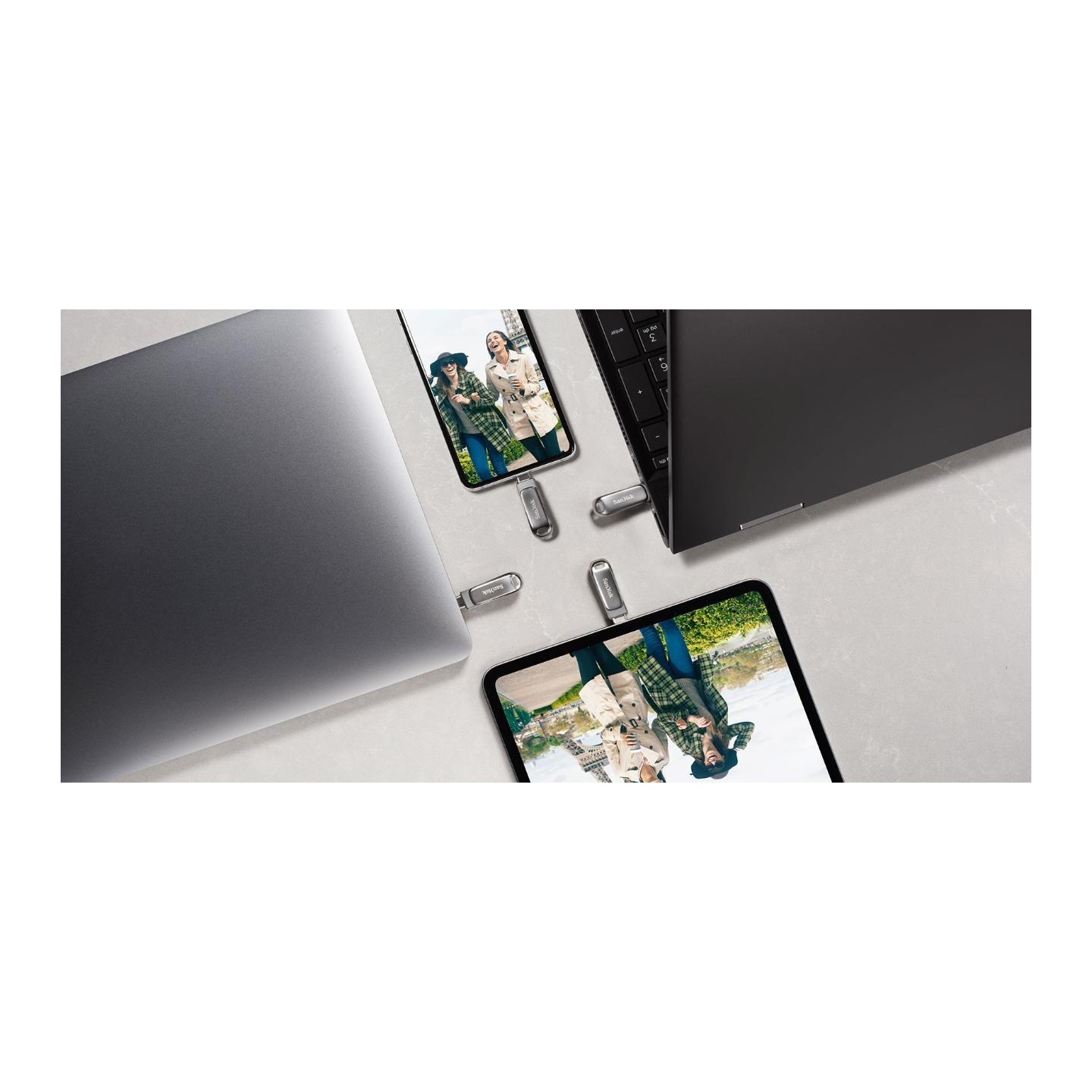 SanDisk Ultra Dual Drive Luxe Type-C - 64GB - Silver, USB-C/USB-A, USB 3.1 — Buy in Cyprus with Fast Delivery