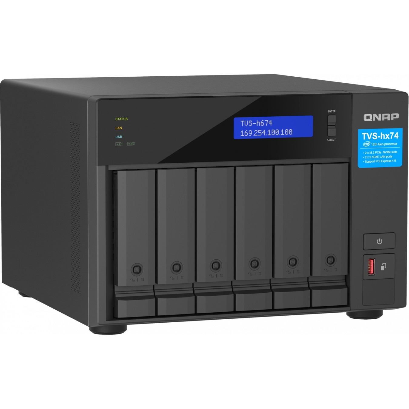 QNAP TVS-H674-I5-32G 6-Bay NAS - QuTS hero, i5-12400, 32GB RAM, up to 4.6GHz — Buy in Cyprus with Fast Delivery