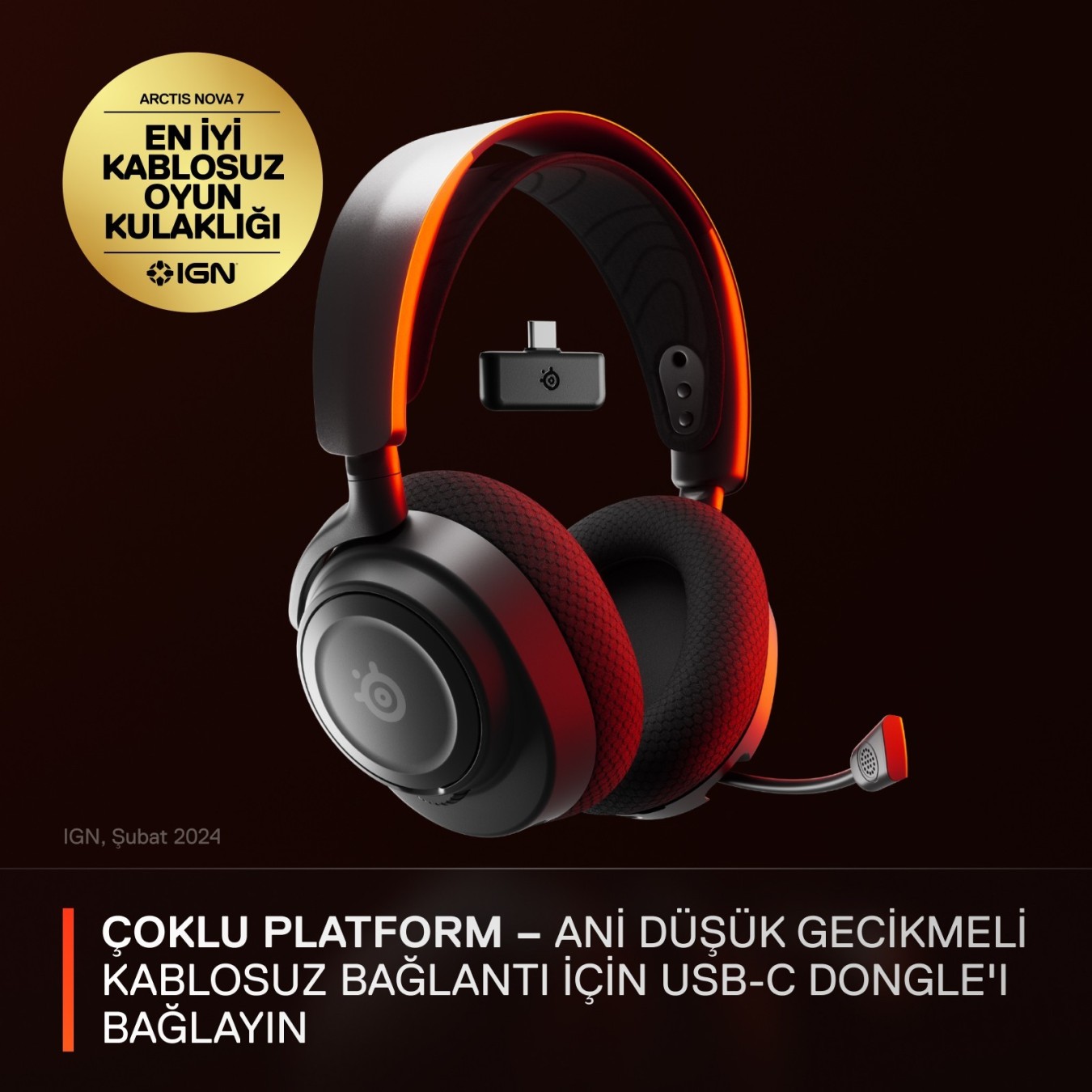 Arctis Nova 7 Wireless - Over-Ear Gaming Headset - Virtual Surround (360° Spatial Audio) — Buy in Cyprus with Fast Delivery
