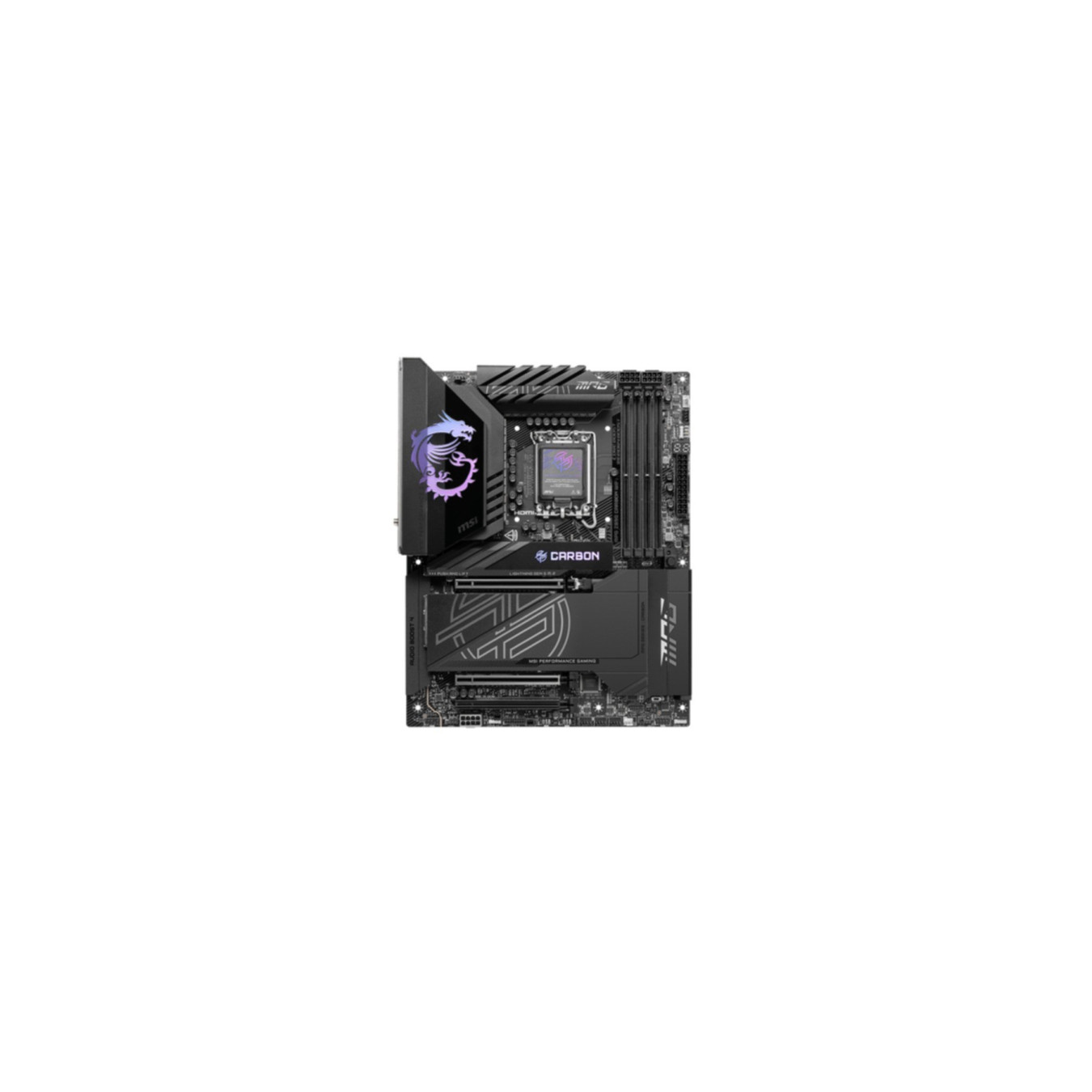 MSI MPG Z890 Carbon WiFi - MPG Z890 - Carbon Black, ATX, LGA1851, 256GB Max, Wi‑Fi 7, Thunderbolt 4