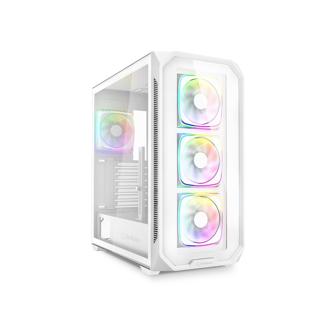 Sharkoon AK5G RGB ATX Case - AK5G - White tempered glass — Buy in Cyprus with Fast Delivery