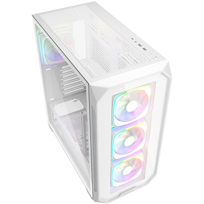 Buy Sharkoon AK5G RGB ATX Case - AK5G - White tempered glass in Cyprus, Nicosia, Limassol, Larnaka, Pafos