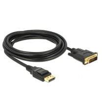 DELOCK DisplayPort 1.2 to DVI 24+1 Passive Cable 3m - (Black) — Buy in Cyprus with Fast Delivery