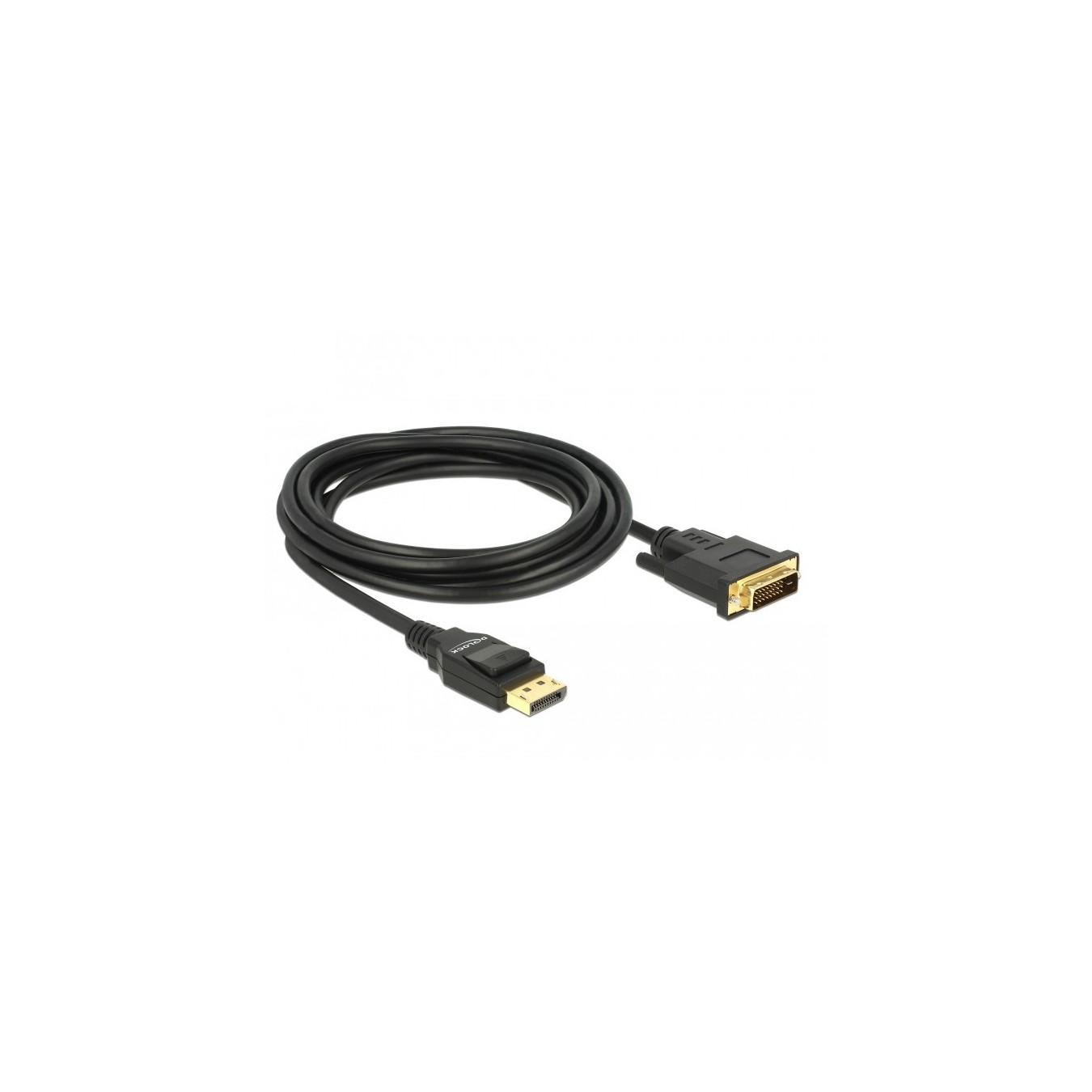 DELOCK DisplayPort 1.2 to DVI 24+1 Passive Cable 3m - (Black) — Buy in Cyprus with Fast Delivery