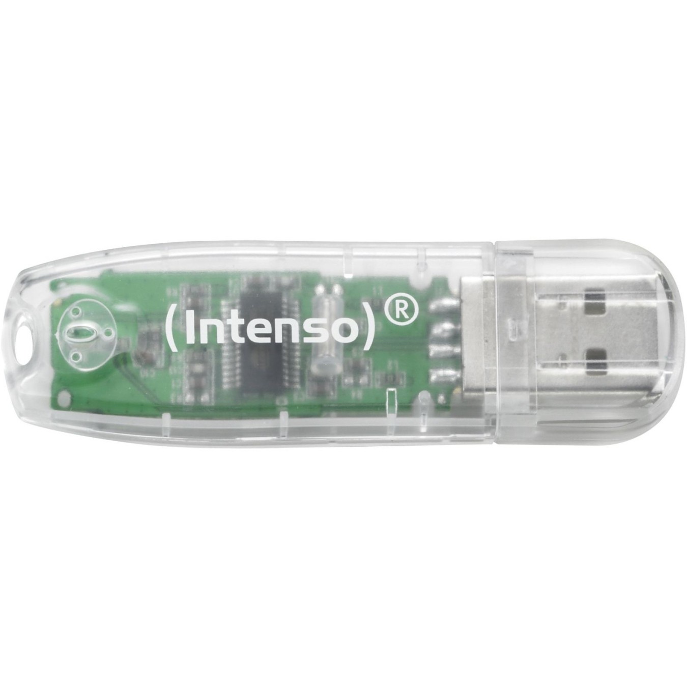 STICK 32GB USB 2.0 Intenso Rainbow Line Transparent - Rainbow Line Transparent, 32GB, USB 2.0