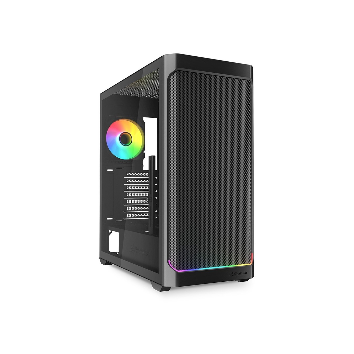 Sharkoon AK4W RGB ATX 1xGlas Black - AK4W - Black tempered-glass RGB mid-tower — Buy in Cyprus with Fast Delivery