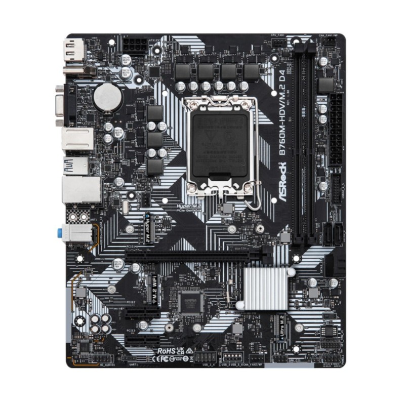 Buy ASRock B760M-HDV M.2 D4 - LGA1700 Micro-ATX Motherboard, Intel B760, DDR4, 6... in Cyprus, Nicosia, Limassol, Larnaka, Pafos