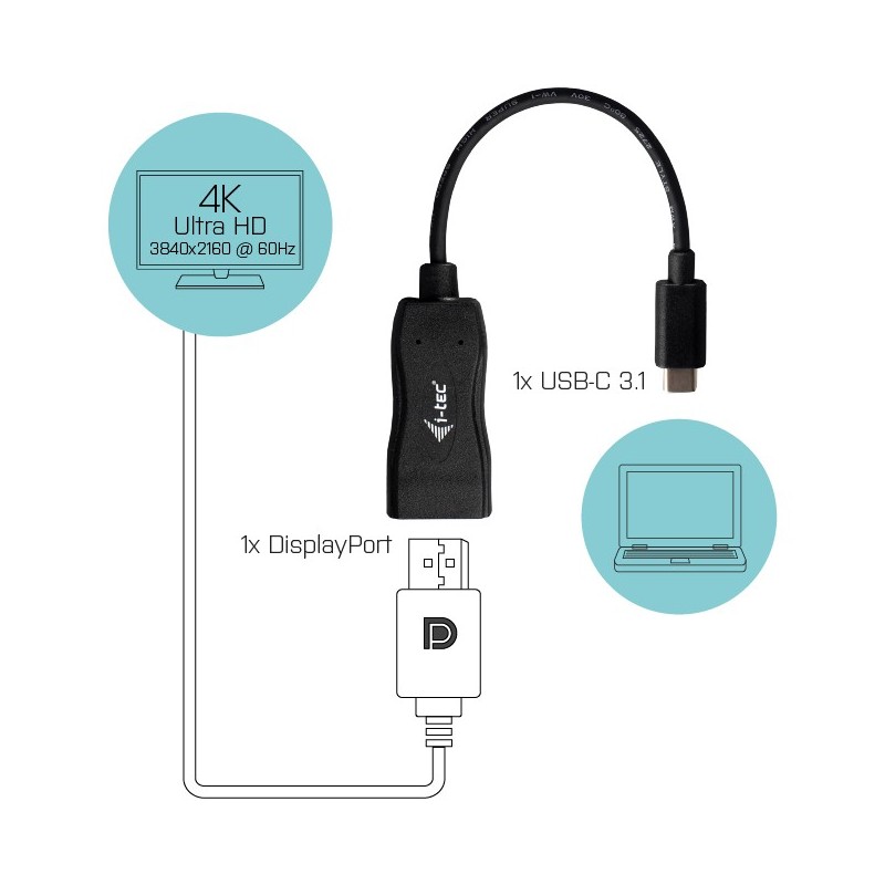 Buy I-TEC USB-C DP ADAPTER 4K 60HZ in Cyprus, Nicosia, Limassol, Larnaka, Pafos