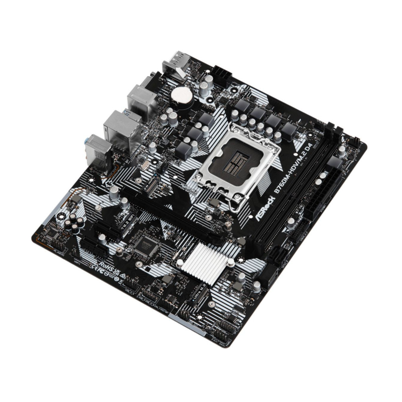 ASRock B760M-HDV M.2 D4 - LGA1700 Micro-ATX Motherboard, Intel B760, DDR4, 64GB Max — Buy in Cyprus with Fast Delivery