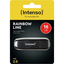 Buy STICK 16GB USB 2.0 Intenso Rainbow Line - (Black, 16GB) in Cyprus, Nicosia, Limassol, Larnaka, Pafos