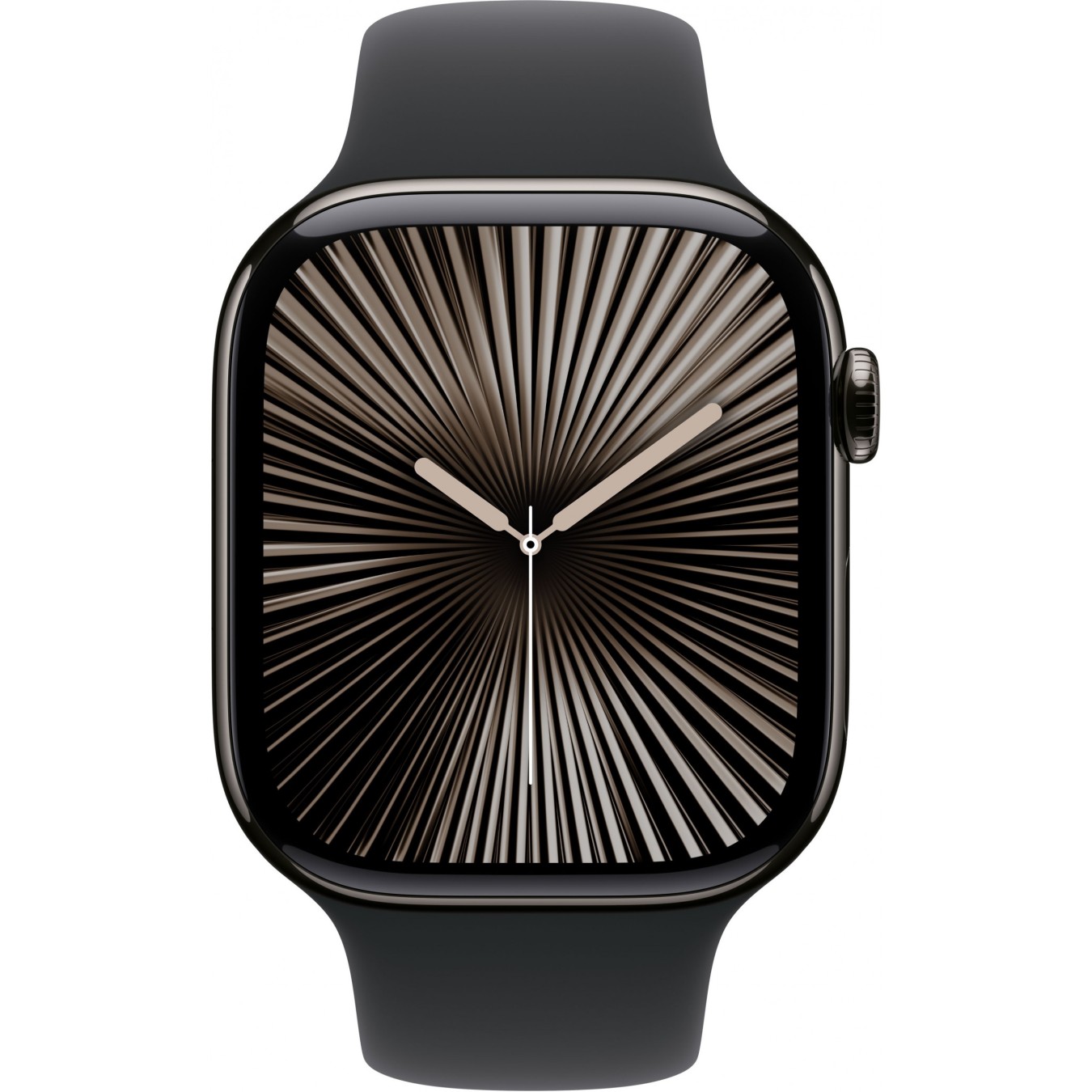 Apple Watch Series 10 GPS + Cellular 46mm Slate Titanium Case with Black Sport Band - Size S/M