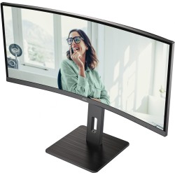Buy AOC CU34P3CV - 34" Ultrawide VA Curved Monitor - 3440x1440 UWQHD, HDMI/DP/USB-C in Cyprus, Nicosia, Limassol, Larnaka, Pafos