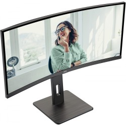 Buy AOC CU34P3CV - 34" Ultrawide VA Curved Monitor - 3440x1440 UWQHD, HDMI/DP/USB-C in Cyprus, Nicosia, Limassol, Larnaka, Pafos