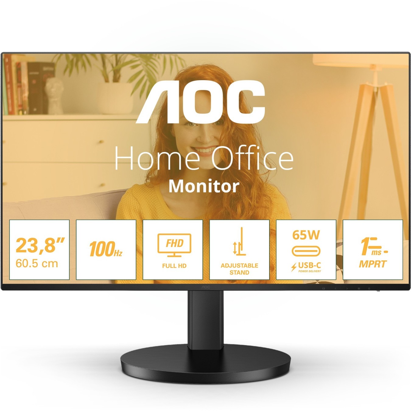 68.6cm 27'' FHD IPS Monitor - 27B3CF2 - Flat Black, 16:9, 1080p, 1ms, 100Hz, HDMI/USB-C — Buy in Cyprus with Fast Delivery