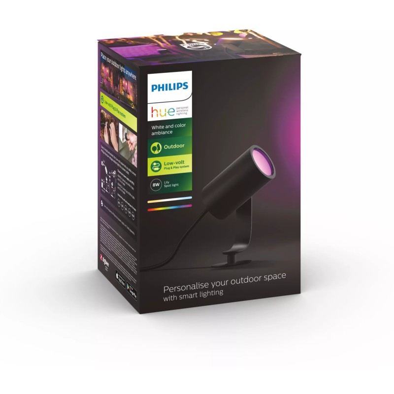 Buy Philips Hue White & Color Ambiance Lily Spot Extension Black - 700 lm in Cyprus, Nicosia, Limassol, Larnaka, Pafos