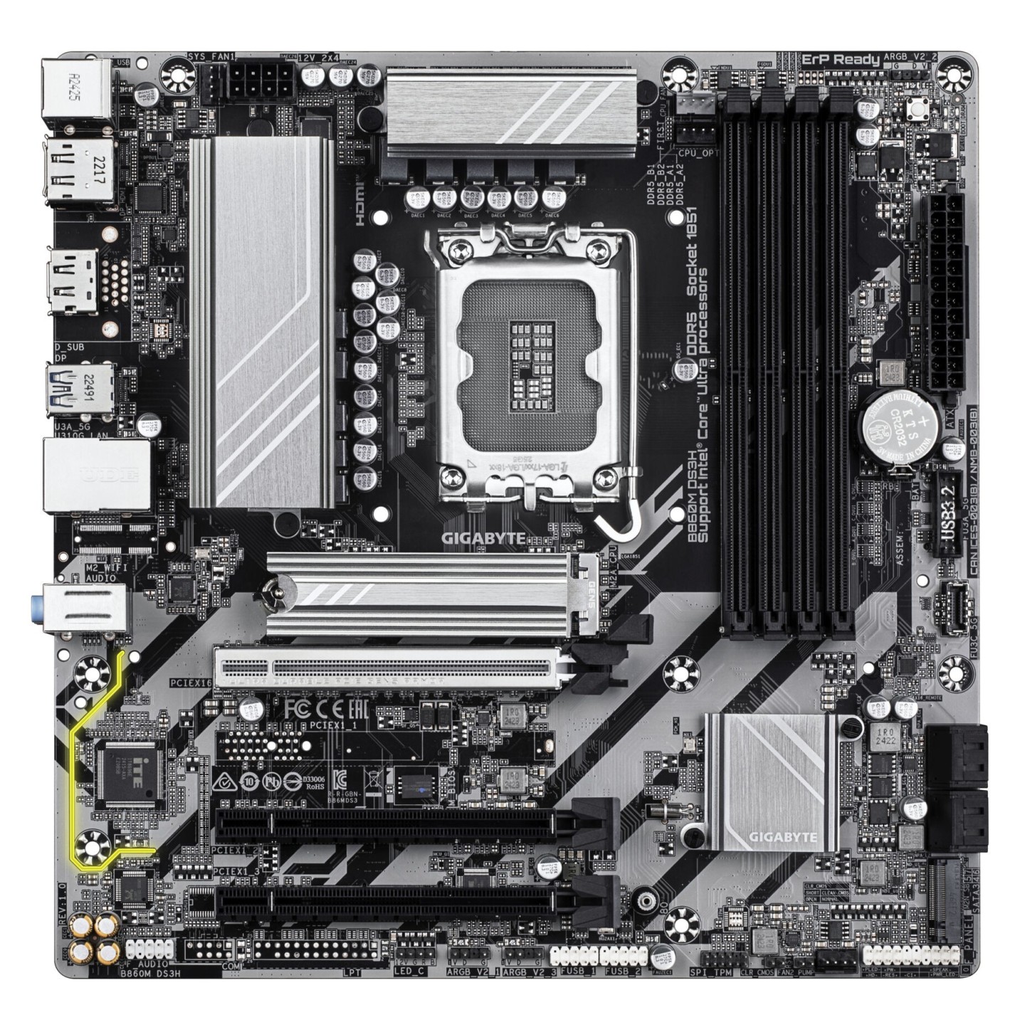 Gigabyte B860M DS3H LGA1851 B860 mATX DDR5 Motherboard (Boxed) — Buy in Cyprus with Fast Delivery
