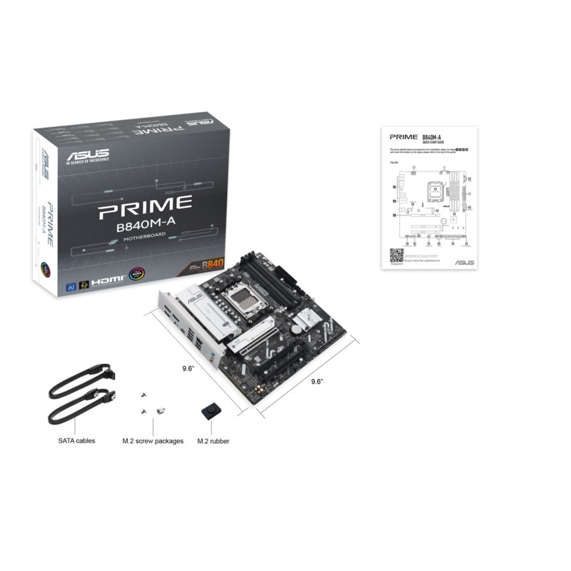 Buy ASUS Prime B840M-A-CSM - AM5 Micro-ATX Motherboard - DDR5, 4 DIMM (192GB), P... in Cyprus, Nicosia, Limassol, Larnaka, Pafos