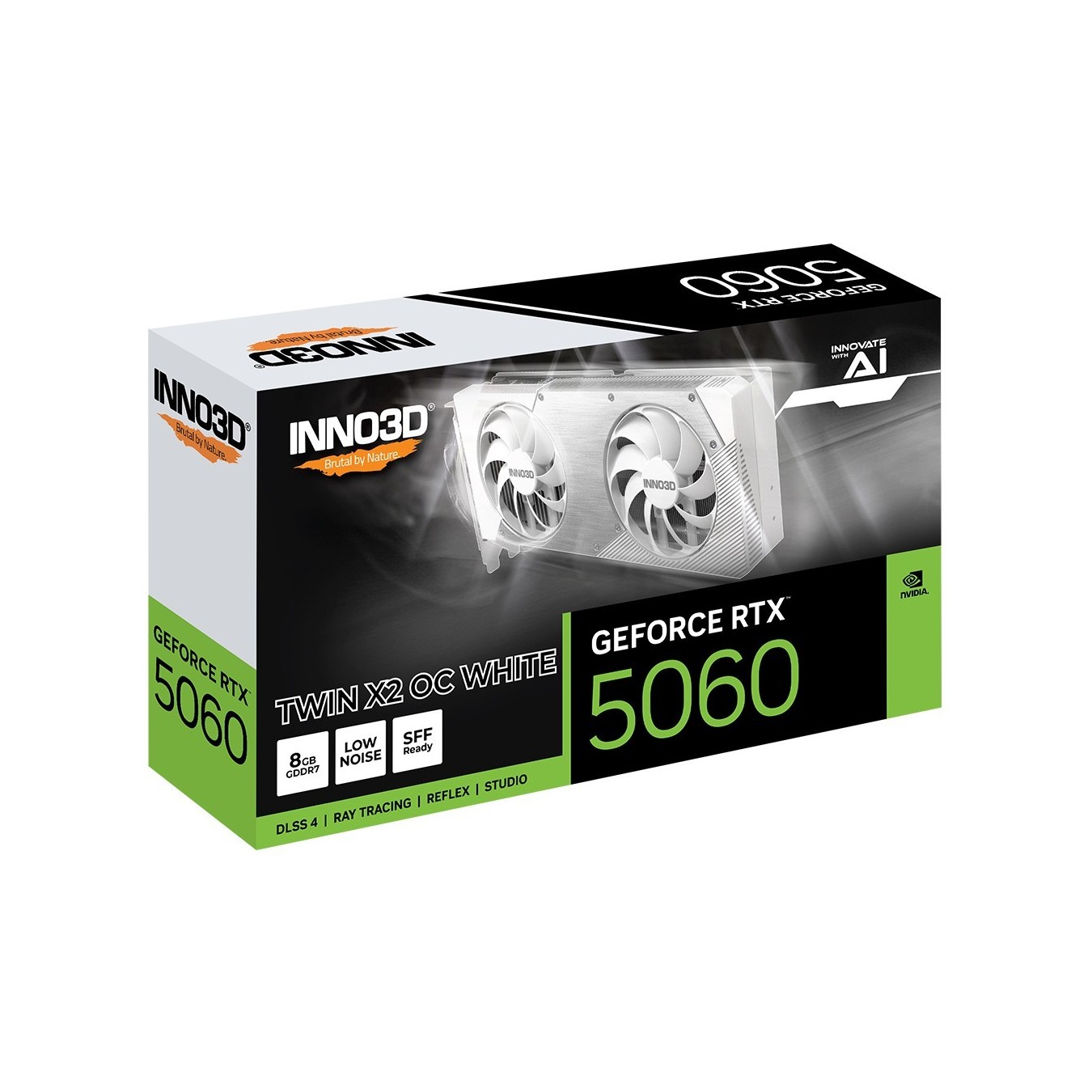Inno3D RTX5060 Twin X2 OC WHITE 8GB GDDR7 HDMI 3xDP - RTX5060 - White, 8GB GDDR7, HDMI, DP — Buy in Cyprus with Fast Delivery