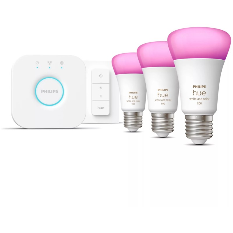 Buy Philips Hue White & Color Ambiance E27 Starter Kit 3-pack + DS 75W - DS 75W ... in Cyprus, Nicosia, Limassol, Larnaka, Pafos