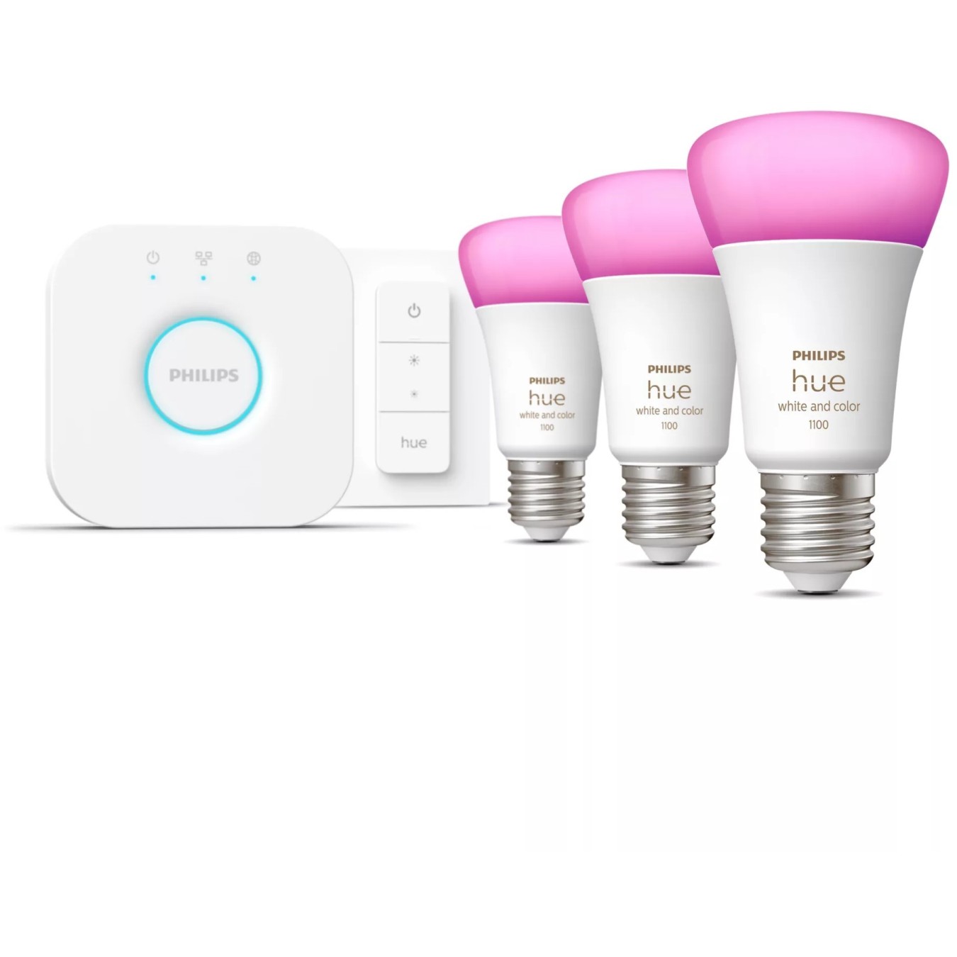 Philips Hue White & Color Ambiance E27 Starter Kit 3-pack + DS 75W - DS 75W - White & Color Ambiance E27