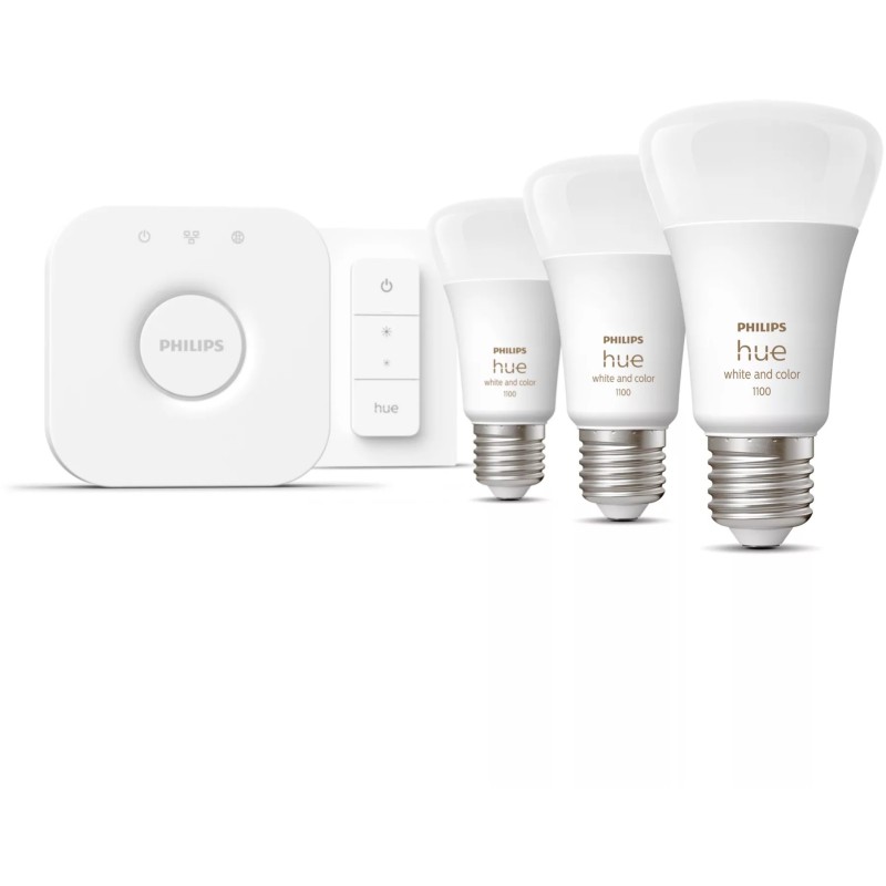 Buy Philips Hue White & Color Ambiance E27 Starter Kit 3-pack + DS 75W - DS 75W ... in Cyprus, Nicosia, Limassol, Larnaka, Pafos