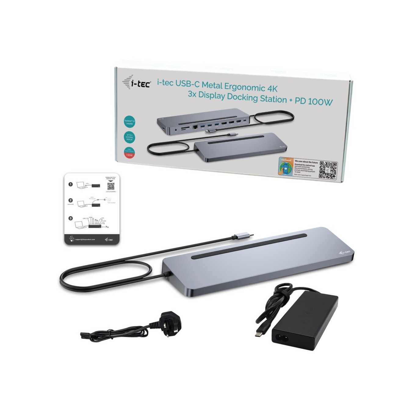 D I-TEC USB-C ERGO 3X LCD DOCK - Triple display outputs — Buy in Cyprus with Fast Delivery