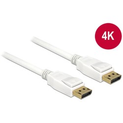Buy DELOCK DisplayPort 1.2 Cable - White, 2 m, 4K in Cyprus, Nicosia, Limassol, Larnaka, Pafos