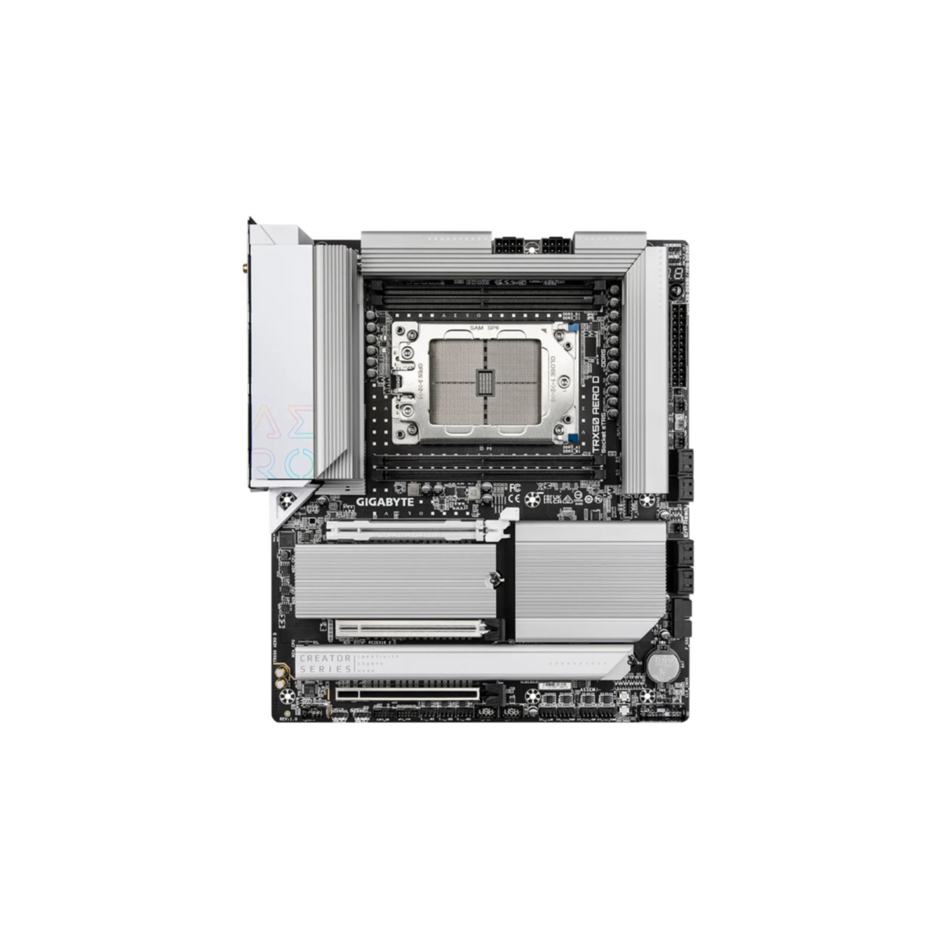 GIGABYTE TRX50 AERO D - sTR5 E-ATX Motherboard, DDR5 Quad-Channel, 4 DIMMs, Up to 1TB — Buy in Cyprus with Fast Delivery