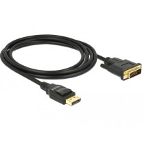 Delock DisplayPort 1.2 to DVI 24+1 Passive Cable - 2 m - Black — Buy in Cyprus with Fast Delivery