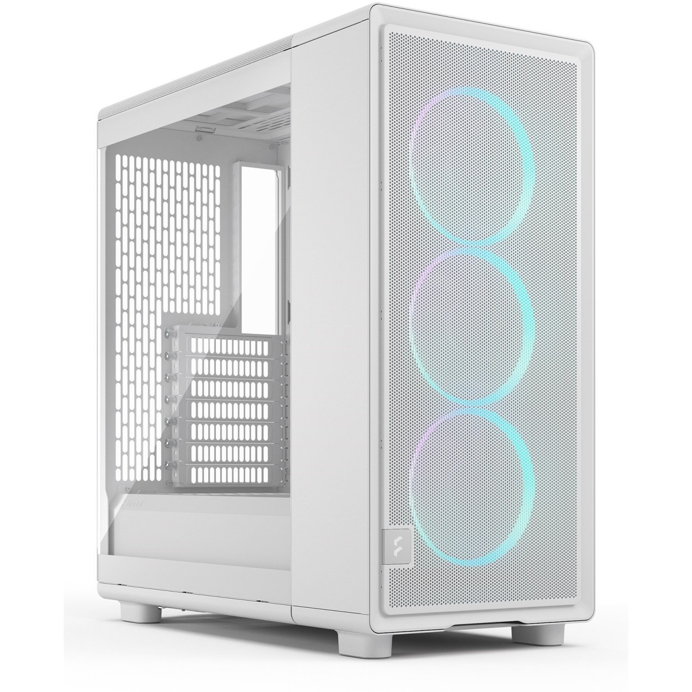 Midi Fractal Epoch White TG RGB Clear Tint - Mid Tower PC Case — Buy in Cyprus with Fast Delivery