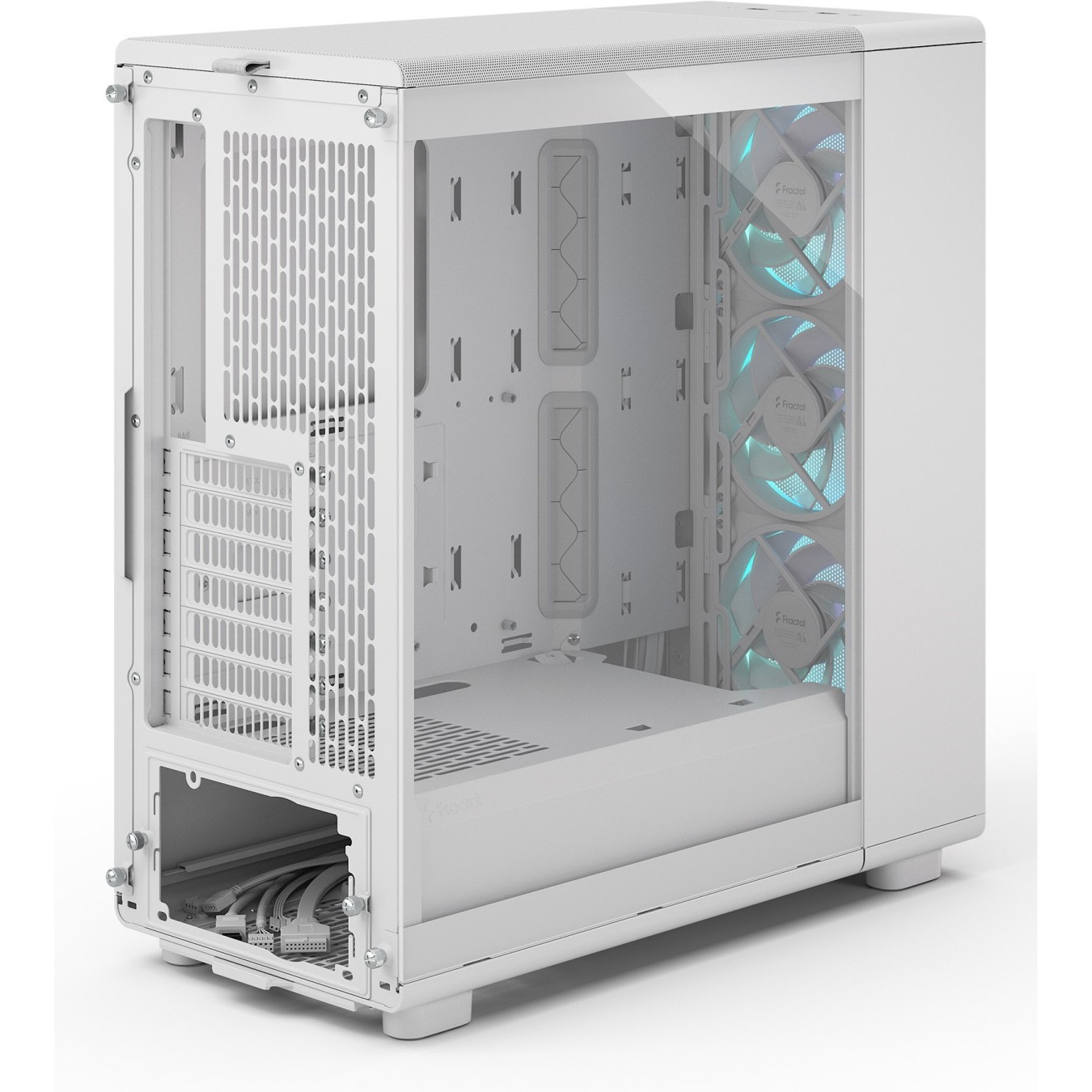 Midi Fractal Epoch White TG RGB Clear Tint - Mid Tower PC Case — Buy in Cyprus with Fast Delivery