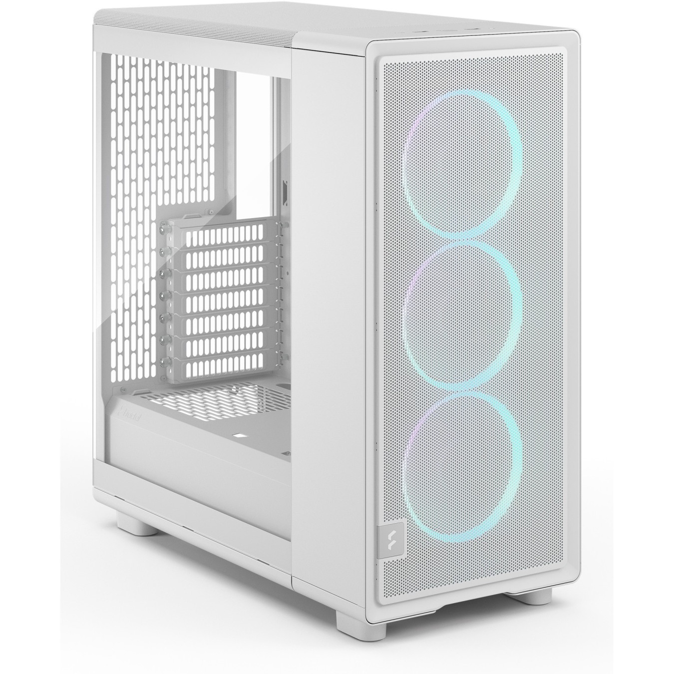 Midi Fractal Epoch White TG RGB Clear Tint - Mid Tower PC Case — Buy in Cyprus with Fast Delivery