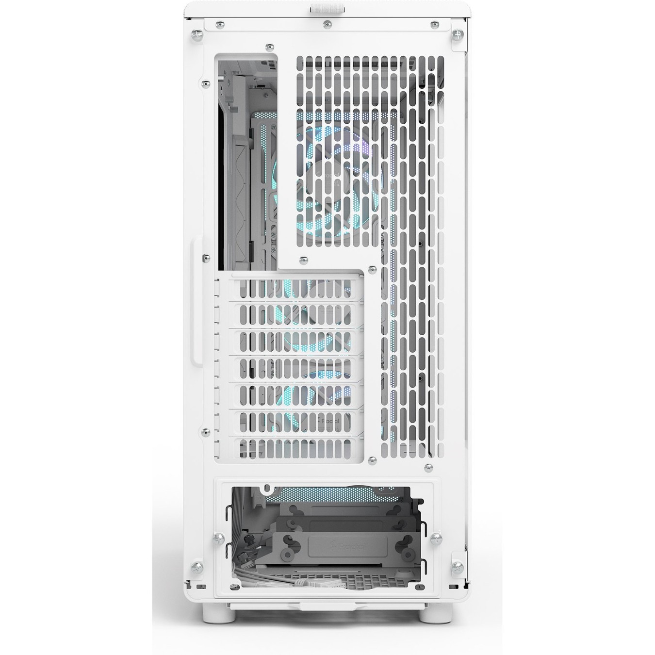 Midi Fractal Epoch White TG RGB Clear Tint - Mid Tower PC Case — Buy in Cyprus with Fast Delivery